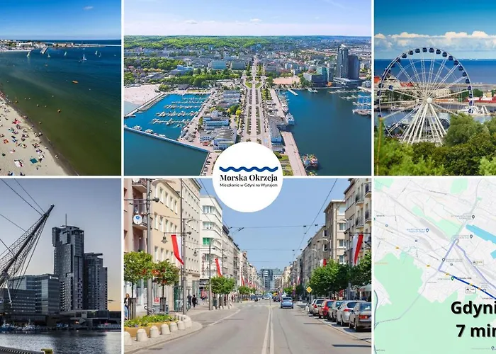 Morska Okrzeja - Sloneczne Mieszkanie Blisko Centrum Free Parking グディニャ